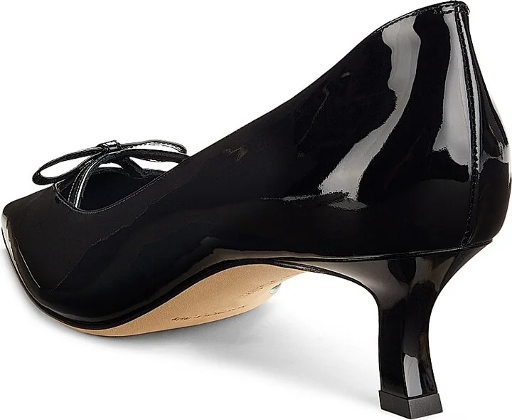 Women's Grafa Bow Patent Leather Pumps - Black - Size 8 - Image 3