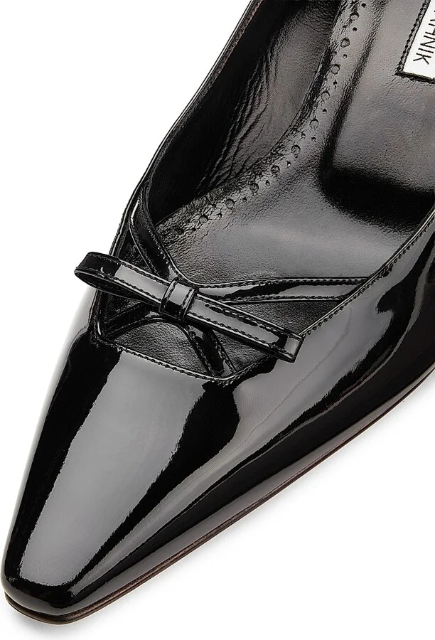 Women's Grafa Bow Patent Leather Pumps - Black - Size 8 - Image 5
