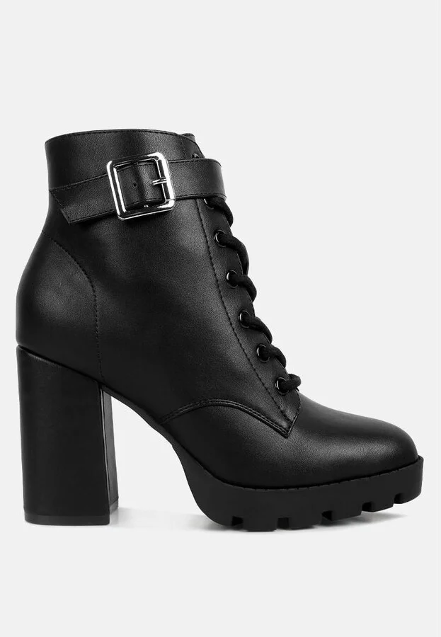 Womens grahams faux leather lace up boots