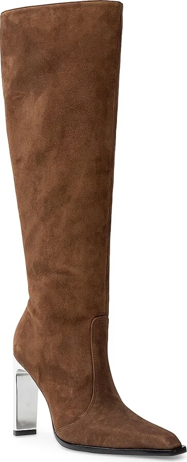 Women's Grand 100MM Suede Boots - Brown Suede - Size 5.5 - Image 3