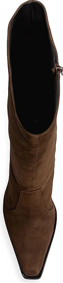 Women's Grand 100MM Suede Boots - Brown Suede - Size 5.5 - Image 6