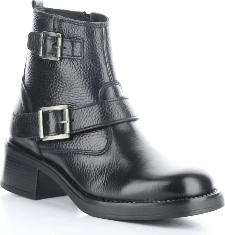 Women's Grata Round Toe Boots In Black