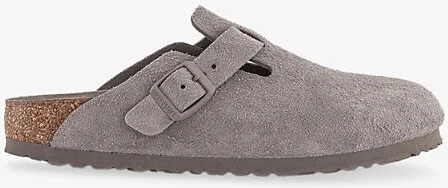 Womens Gray Taupe Suede Boston Suede Clogs Eur 36 / 3 Uk Women
