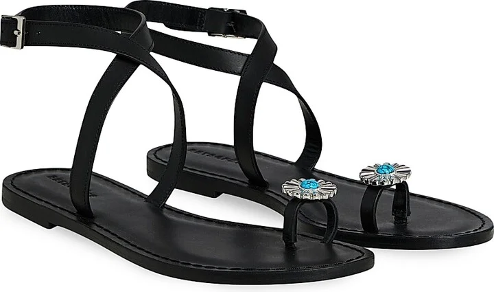 Women's Grazia Sandals - Black Turquoise - Size 6 - Image 2