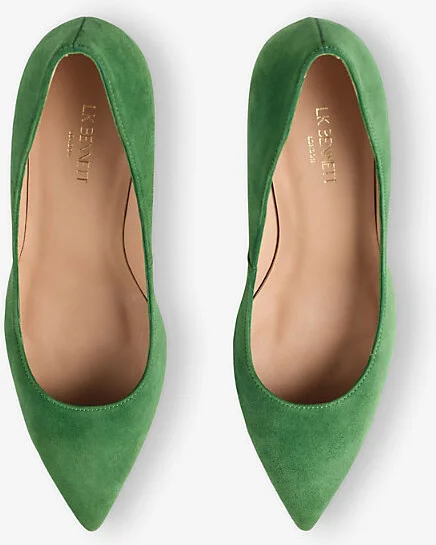Womens Gre-Fern Green Floret Suede Heeled Courts Eur 39 / 6 Uk Women - Image 2