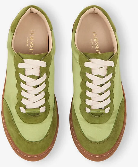 Womens Gre-Olive Panelled Low-Top Suede Sport Trainers Eur 36 / 3 Uk Women - Image 2