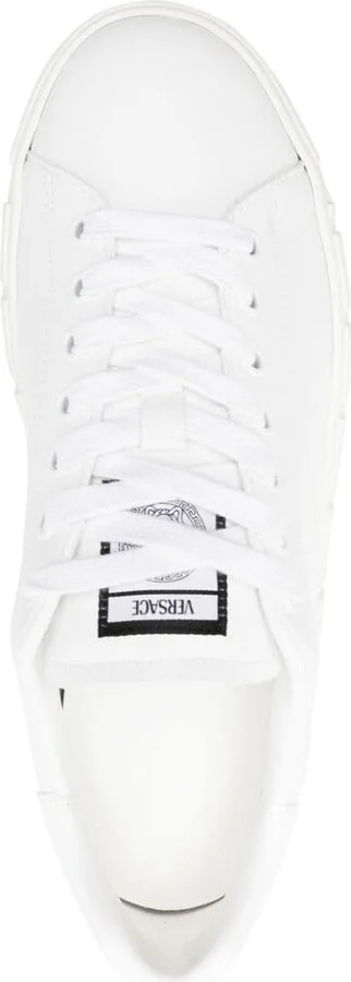 Women's Greca Faux Leather Sneakers - Image 4