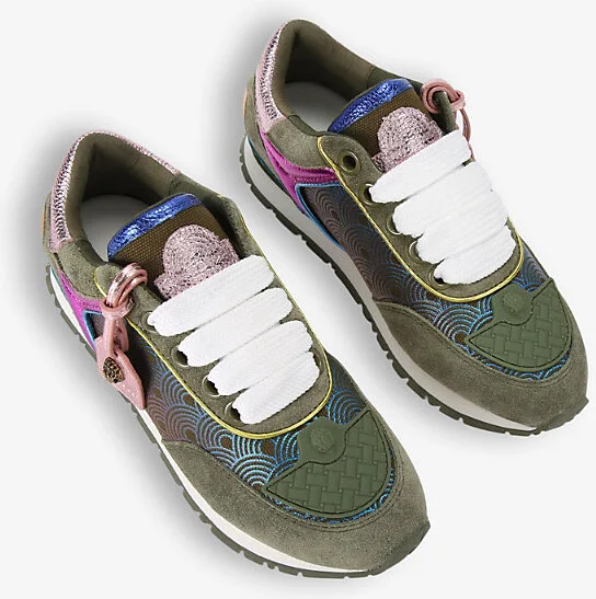 Womens Green Comb Southbank Tag Eagle-Embellished Leather Low-Top Trainers Eur 36 / 3 Uk Women - Image 2