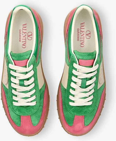 Womens Green Comb Upvillage Crosta Low-Top Suede Trainers Eur 40 / 7 Uk Women - Image 2