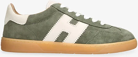 Womens Green Cool Suede Low-Top Trainers Eur 37 / 4 Uk Women