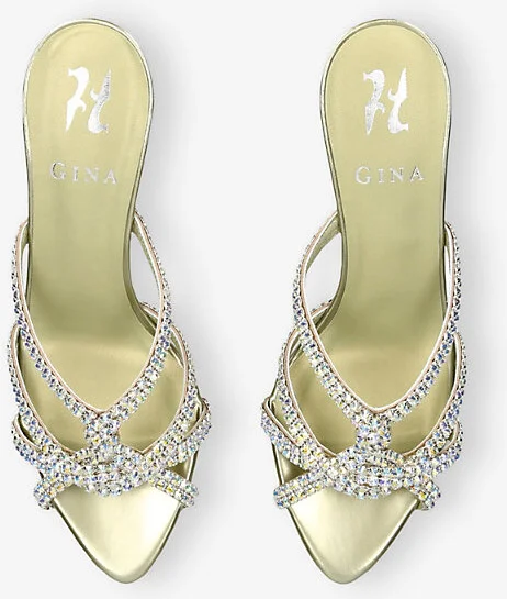 Womens Green Montpellier Embellished Patent-Leather Heeled Sandals Eur 37 / 4 Uk Women - Image 2