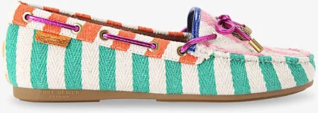 Womens Green Oth Eagle-Embellished Canvas Moccasin Loafers Eur 38/5 Uk Women
