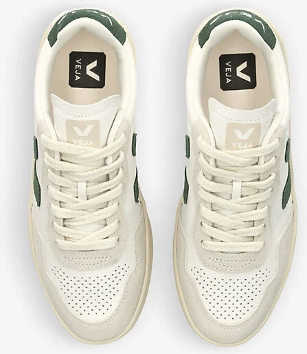 Womens Green Oth Women's V90 Logo-Embroidered Low-Top Leather Trainers Eur 40 / 7 Uk Women - Image 2