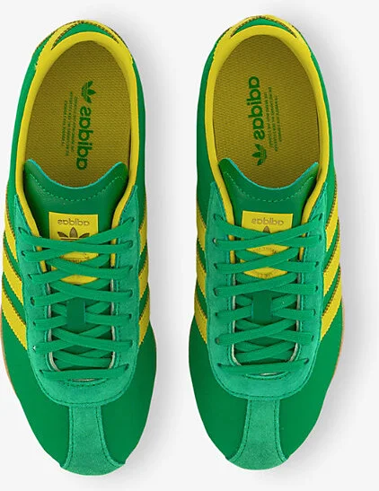 Womens Green Pure Sulfur Gold M Tokyo Woven Low-Top Trainers 6 - Image 2