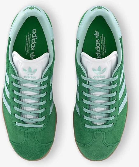 Womens Green Semi Flash Aqua Go Gazelle Suede Low-Top Trainers 7 - Image 2