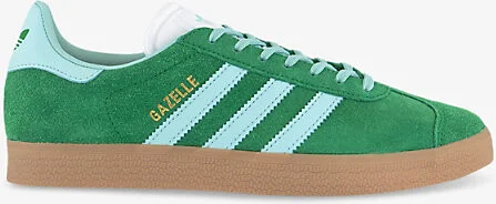 Womens Green Semi Flash Aqua Go Gazelle Suede Low-Top Trainers 7