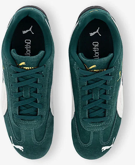 Womens Green White Speedcat Og Suede Low-Top Trainers 10.5 - Image 2