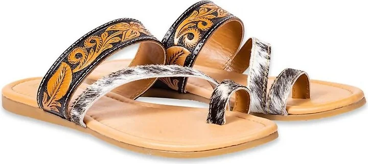 Women's Greta Lee Sandals In Brown/black/white