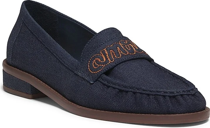 Women's Gretta Logo Denim Loafers - Dark Indigo - Size 5 - Image 2