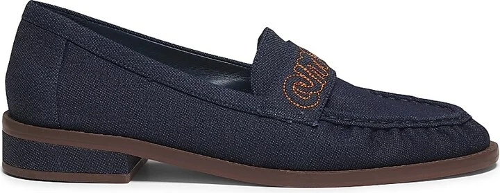 Women's Gretta Logo Denim Loafers - Dark Indigo - Size 5