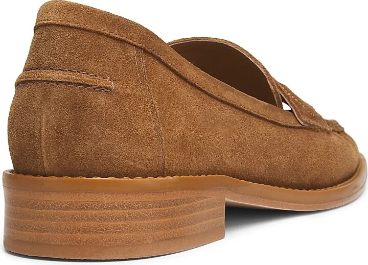 Women's Gretta Logo Suede Loafers - Golden Sienna - Size 5 - Image 3