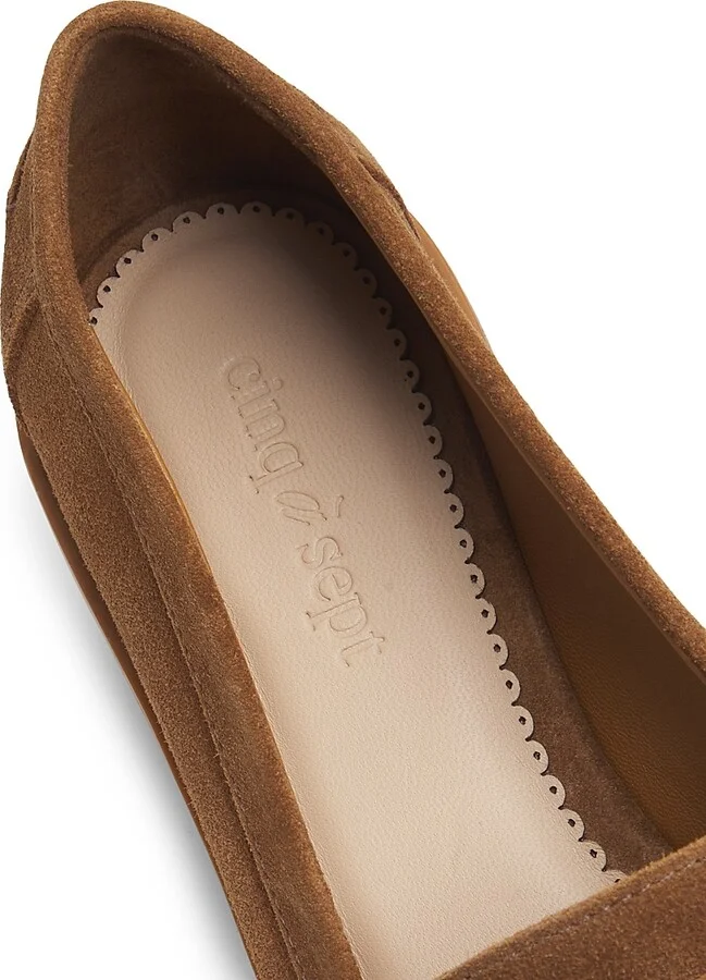 Women's Gretta Logo Suede Loafers - Golden Sienna - Size 5 - Image 5