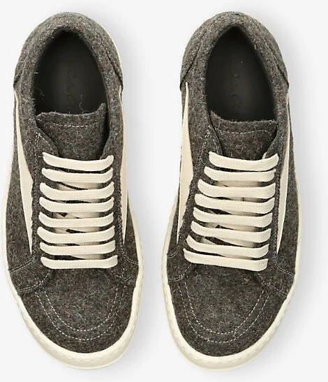 Womens Grey/D.cmb Vintage Woven and Suede Low-Top Trainers Eur 37.5 / 4.5 Uk Women - Image 2