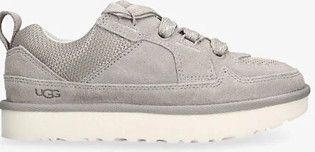 Womens Grey Lo Lowmel Low-Top Suede Trainers Eur 38/5 Uk Women