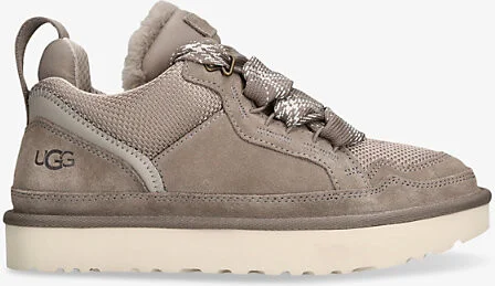 Womens Grey/M.cmb Lowmel Suede and Mesh Low-Top Trainers Eur 41 / 8 Uk Women