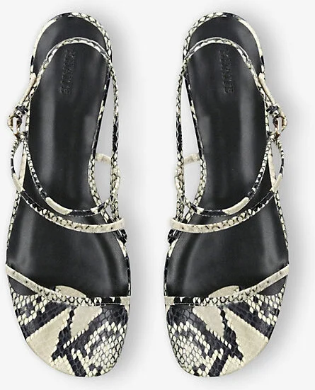Womens Grey/P.cmb Loop Leather Sandals Eur 41 / 8 Uk Women - Image 2