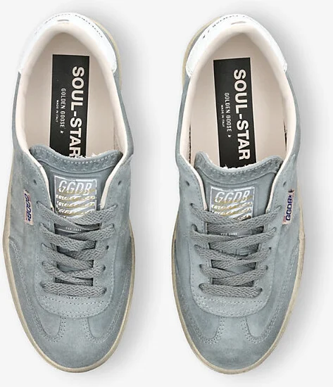 Womens Grey/P.cmb Soul Star Suede Low-Top Trainers Eur 39 / 6 Uk Women - Image 2