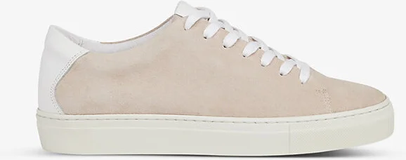 Womens Grey Raife Logo-Embossed Suede Low-Top Trainers Eur 38/5 Uk Women