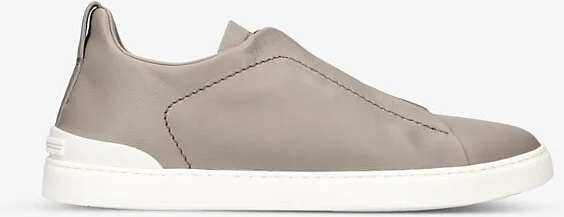 Womens Grey X3 Stitch Secondskin Cashmere Leather Low-Top Trainers Eur 43 / 9 Uk Men