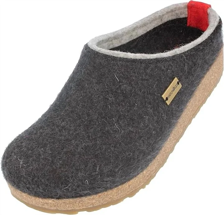Women's Grizzly Kris Wool Clogs In Charcoal