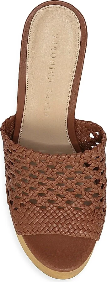 Women's Guadalupe Woven Leather Wooden-Heel Mules - Hazelwood - Size 10 - Image 5