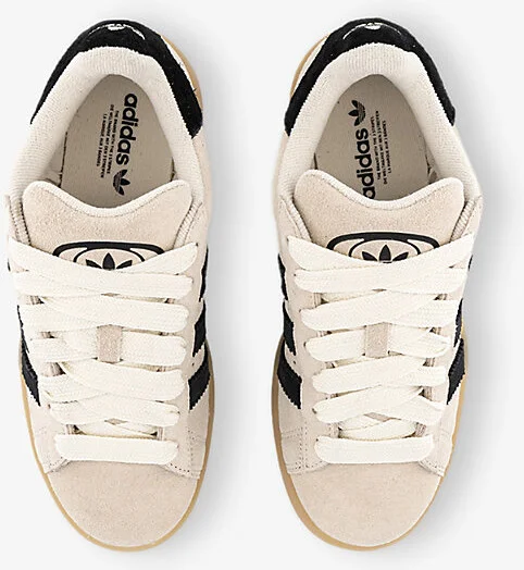 Womens Gum Cream White Black Campus 00S Suede Trainers 10.5 - Image 2