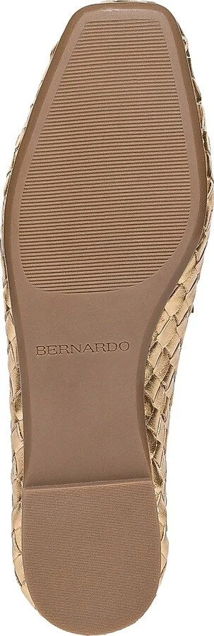 Women's Gwynn Woven Leather Ballet Flats - Gold - Size 6 - Image 7
