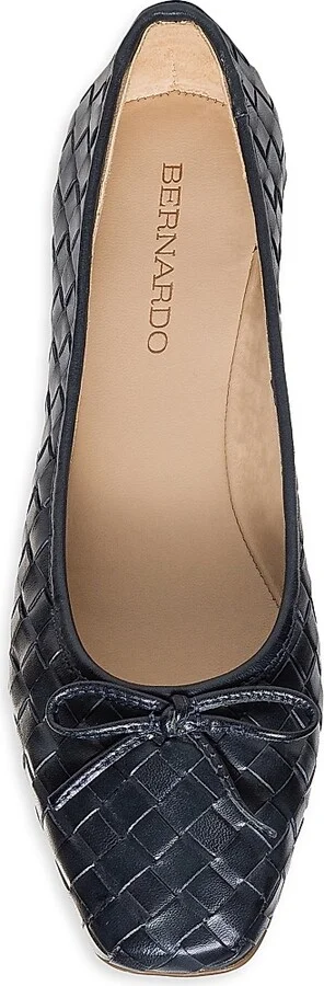 Women's Gwynn Woven Leather Ballet Flats - Navy - Size 6 - Image 3