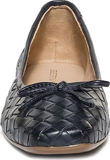 Women's Gwynn Woven Leather Ballet Flats - Navy - Size 6 - Image 4