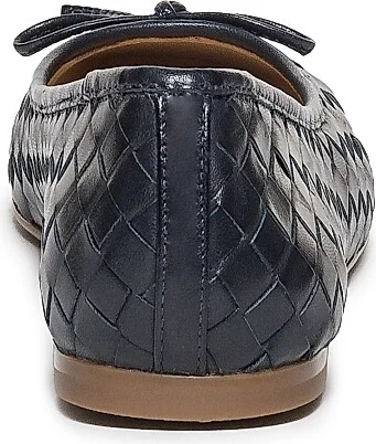 Women's Gwynn Woven Leather Ballet Flats - Navy - Size 6 - Image 5