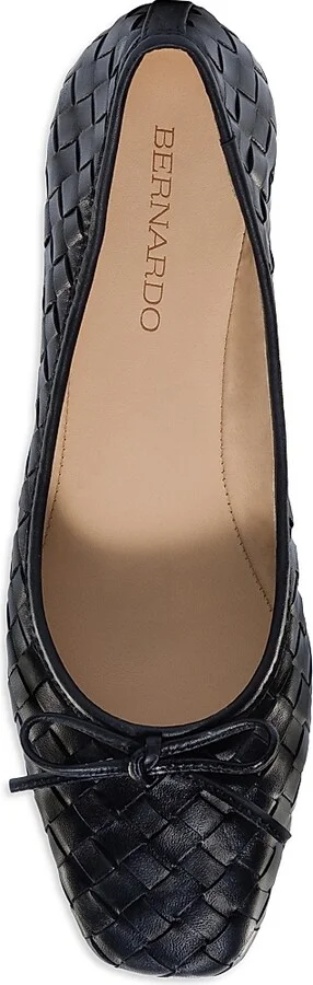 Women's Gwynn Woven Leather Ballet Flats - Navy - Size 6 - Image 8