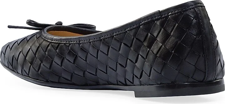 Women's Gwynn Woven Leather Ballet Flats - Navy - Size 6 - Image 11