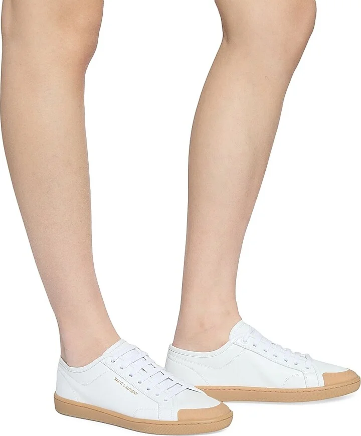 Women's Gym Sneakers in Smooth Leather - Blanc Optique - Size 6 - Image 4
