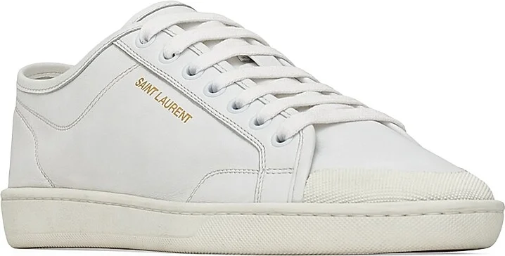 Women's Gym Sneakers in Smooth Leather - White - Size 5 - Image 2