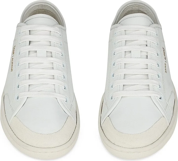 Women's Gym Sneakers in Smooth Leather - White - Size 5 - Image 3