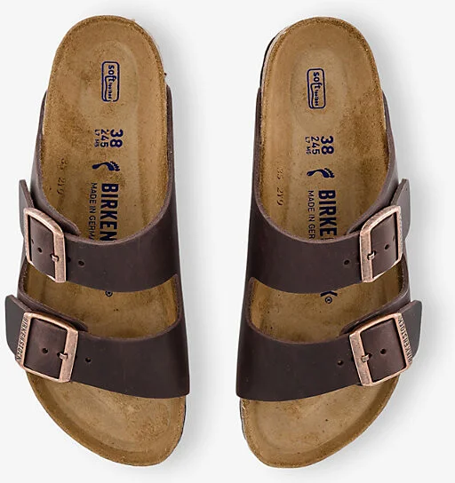 Womens Habana Arizona Two-Strap Leather Sandals Eur 39 / 6 Uk Women - Image 2