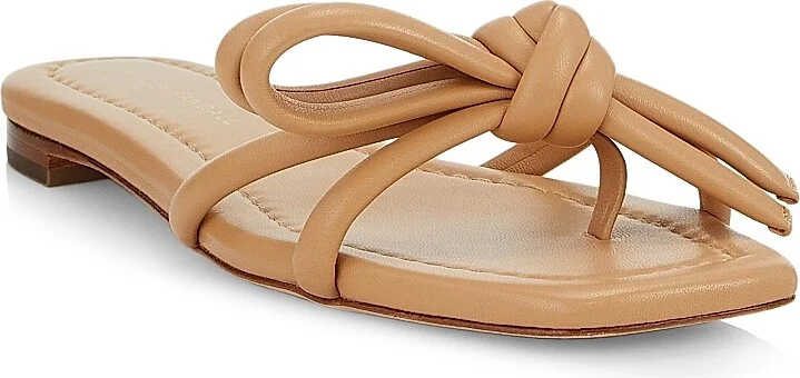 Women's Hadley Leather Bow Flat Sandals - Dune - Size 12 - Image 2