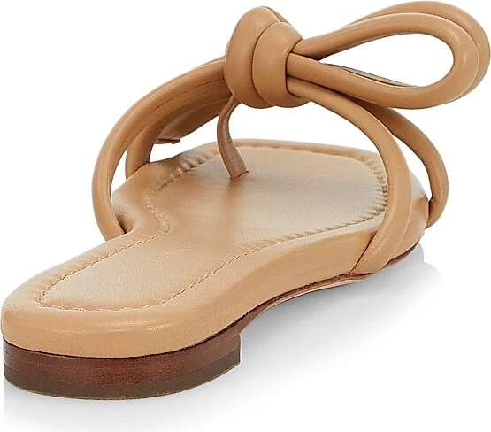 Women's Hadley Leather Bow Flat Sandals - Dune - Size 12 - Image 3