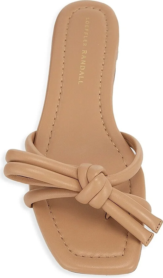 Women's Hadley Leather Bow Flat Sandals - Dune - Size 12 - Image 5