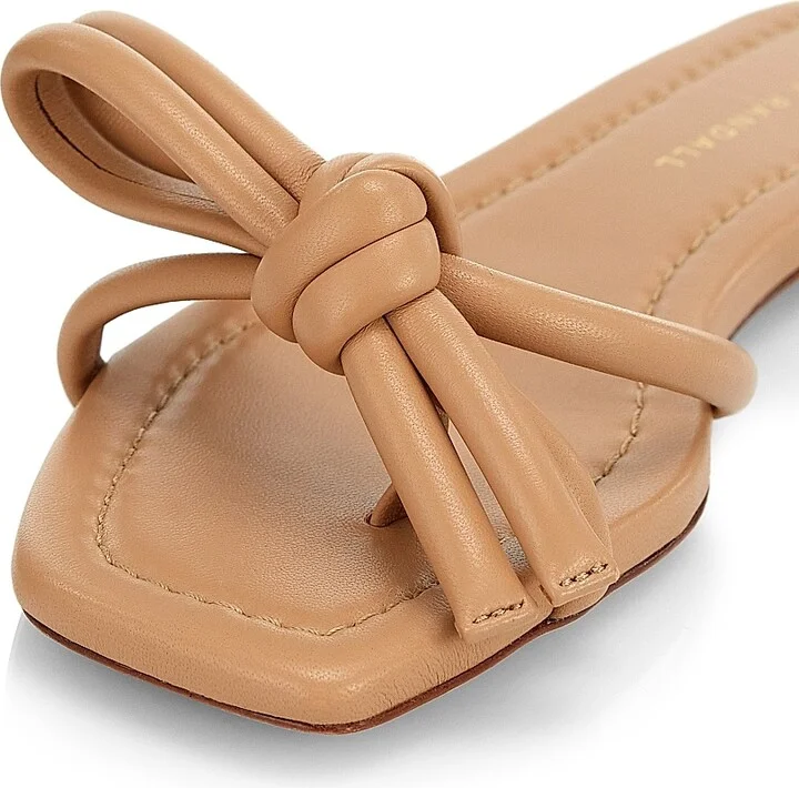 Women's Hadley Leather Bow Flat Sandals - Dune - Size 12 - Image 6